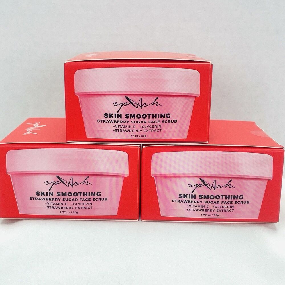 3 Pack La Splash Skin Smoothie Strawberry Sugar Face Scrub NEW